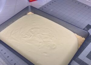 Creamy, smooth batter, ready to bake